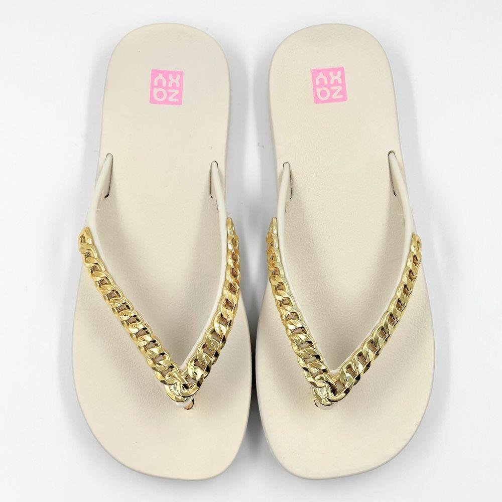 Chinelo Zaxy Hype Tira Média Feminino Off White 4