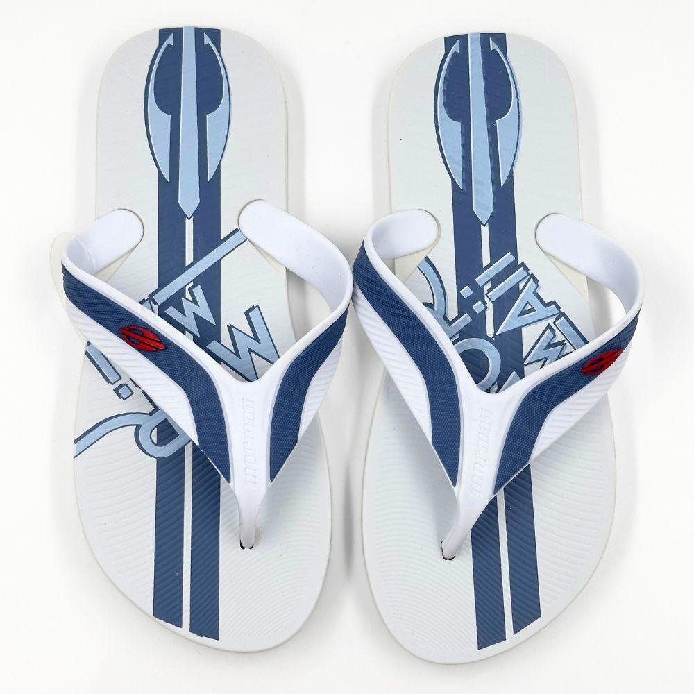 Chinelo Mormaii Neocycle III Masculino Branco/Azul 4