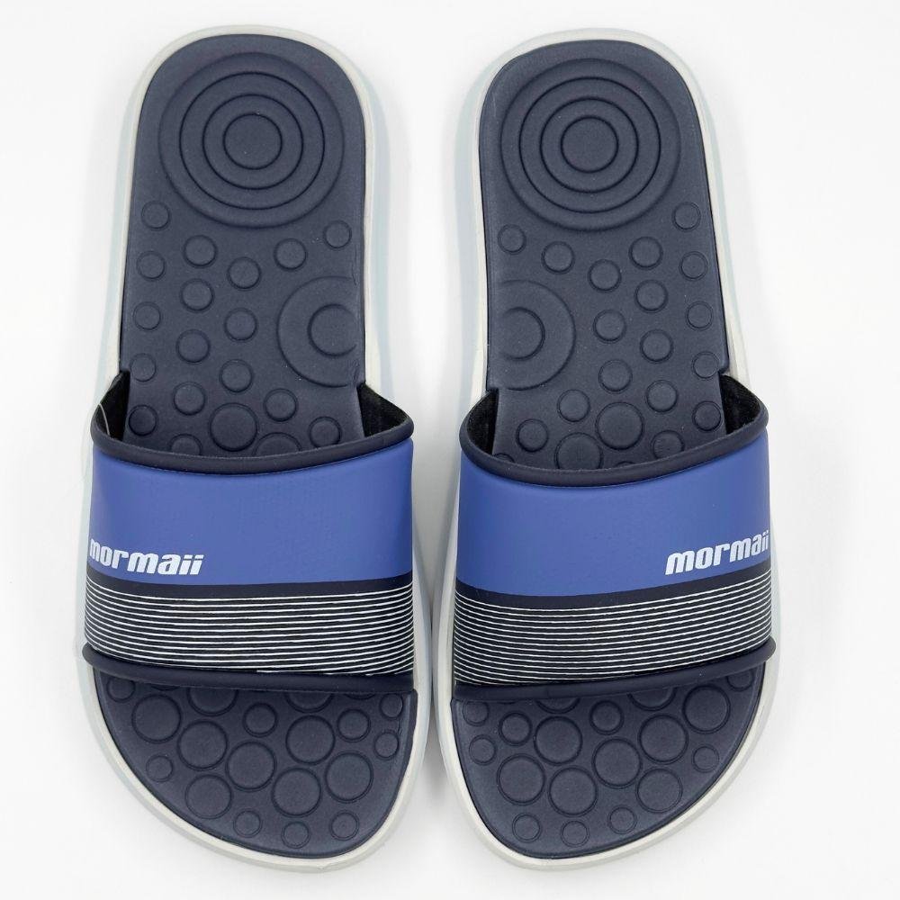 Chinelo Mormaii Slide Quiver Pro Gaspea Masculino Branco/Azul 4