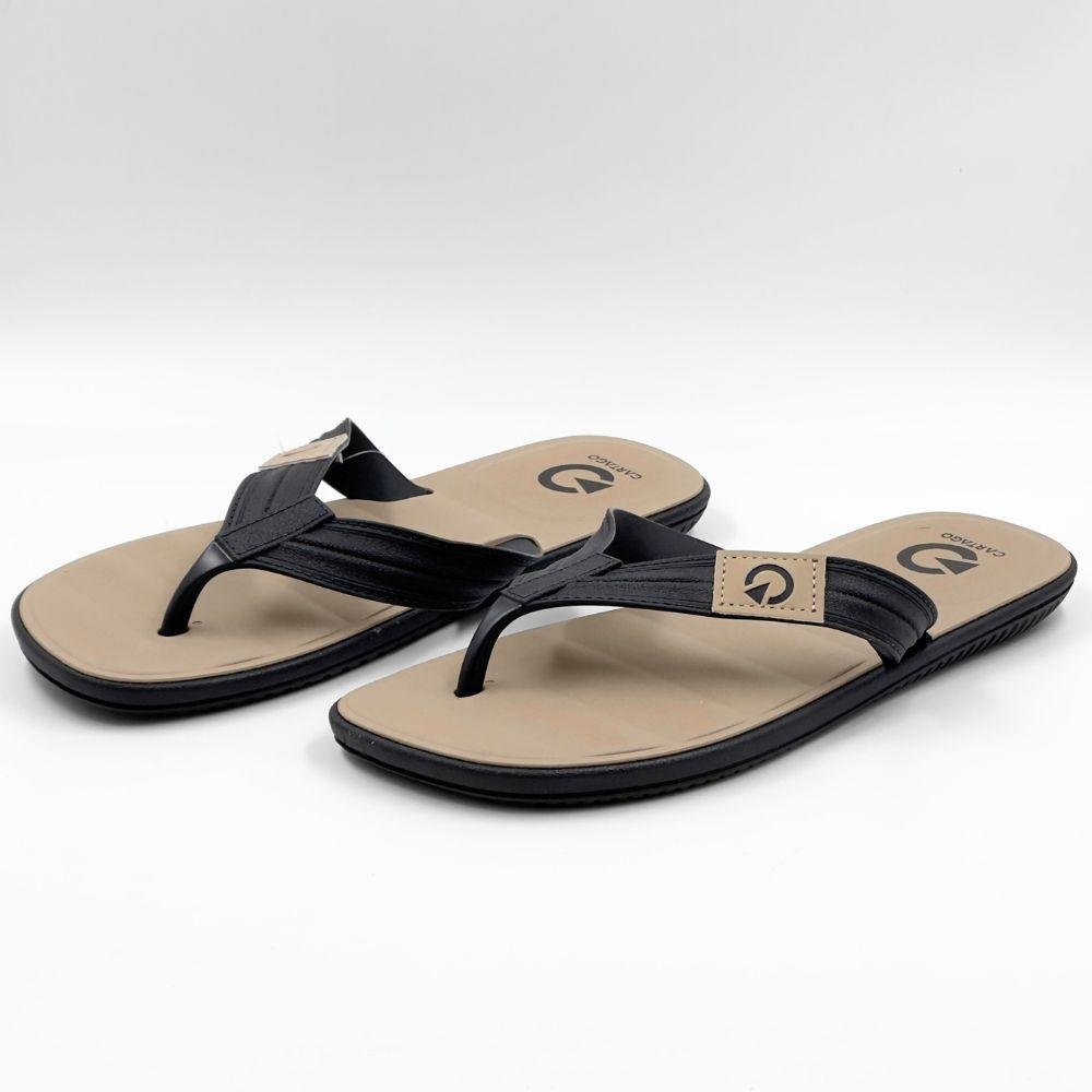 Chinelo Cartago de Dedo Aspen Tira Masculino Preto/Bege 2