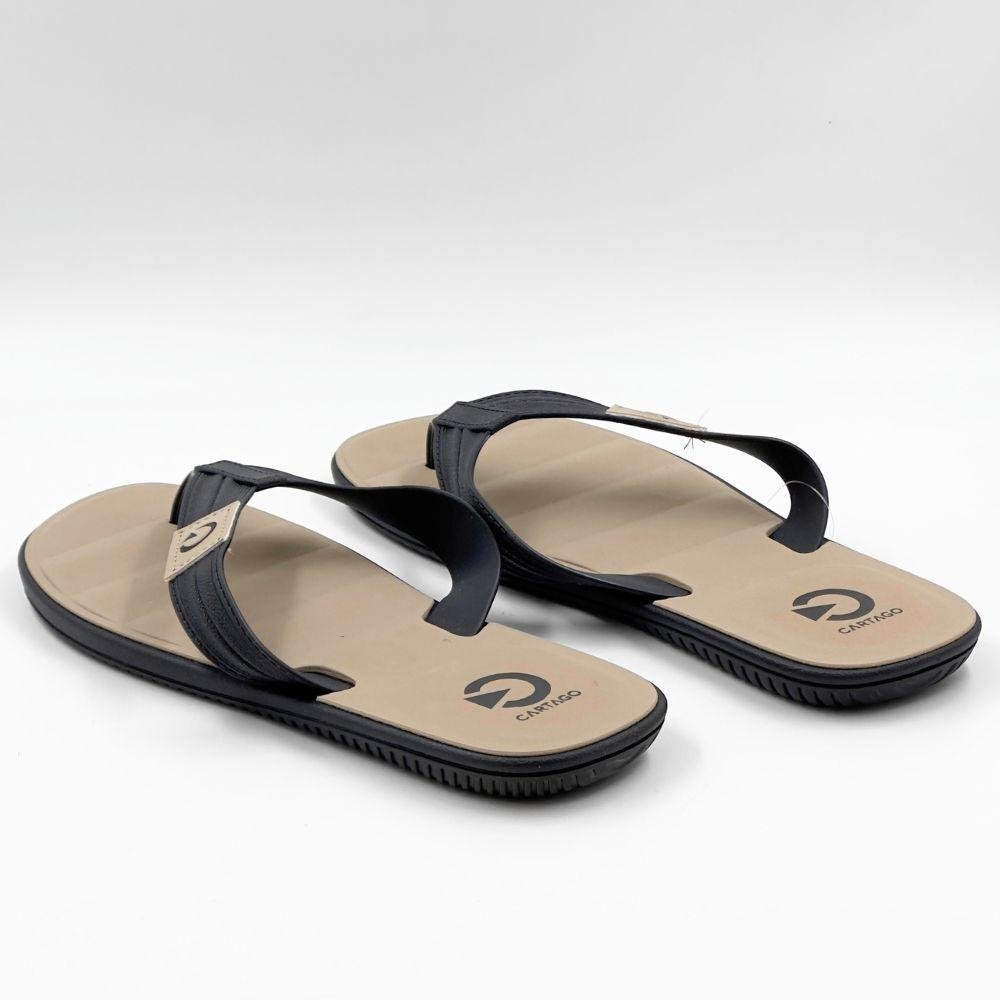 Chinelo Cartago de Dedo Aspen Tira Masculino Preto/Bege 3