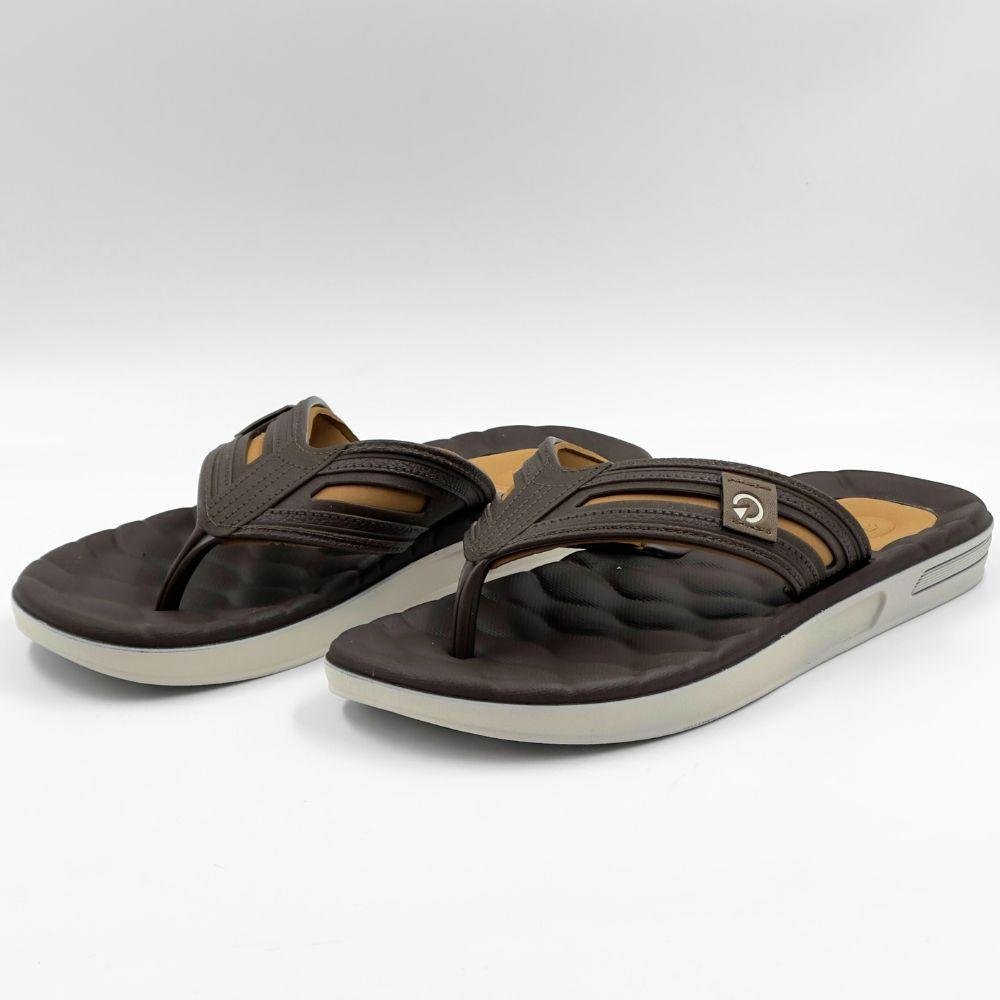 Chinelo Cartago de Dedo Egeu IV Tira Larga Masculino Marrom/Castor 2