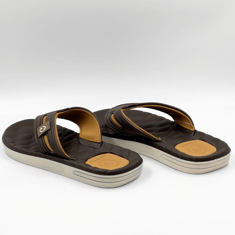 Chinelo Cartago de Dedo Egeu IV Tira Larga Masculino Marrom/Castor 3