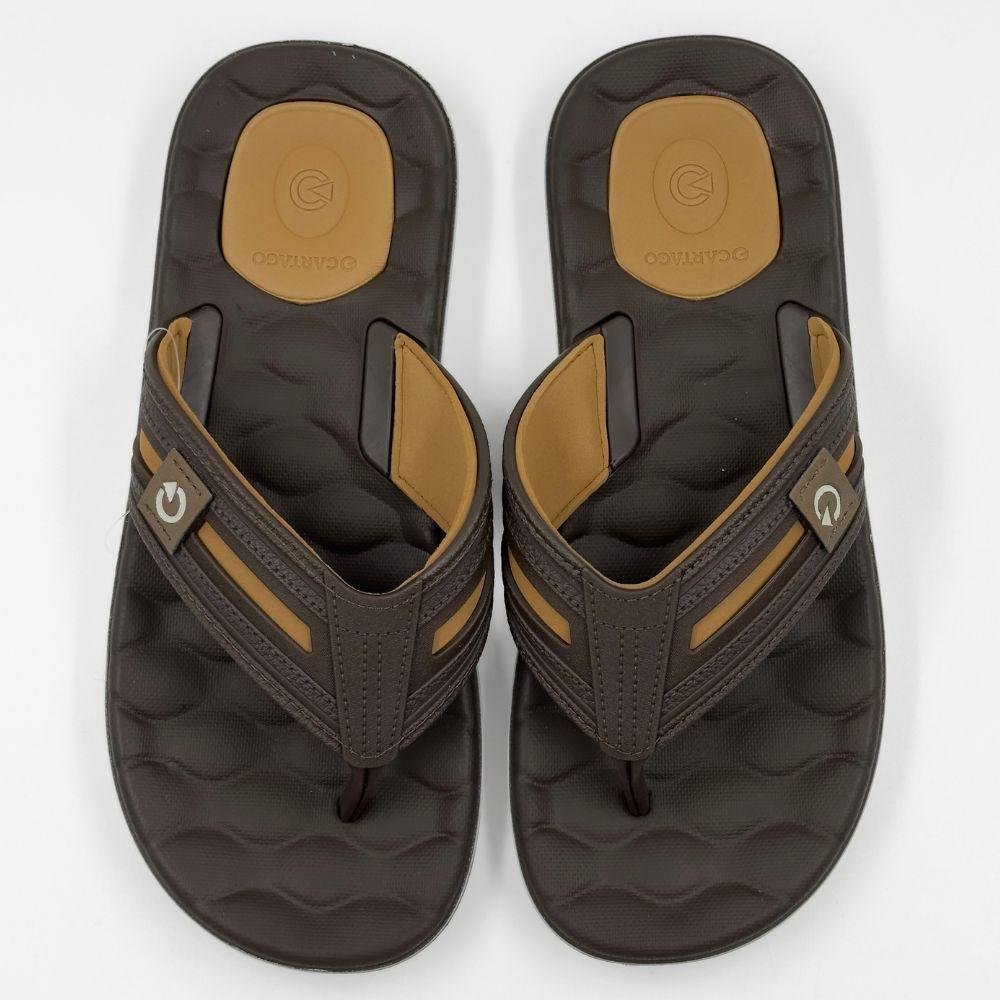 Chinelo Cartago de Dedo Egeu IV Tira Larga Masculino Marrom/Castor 4