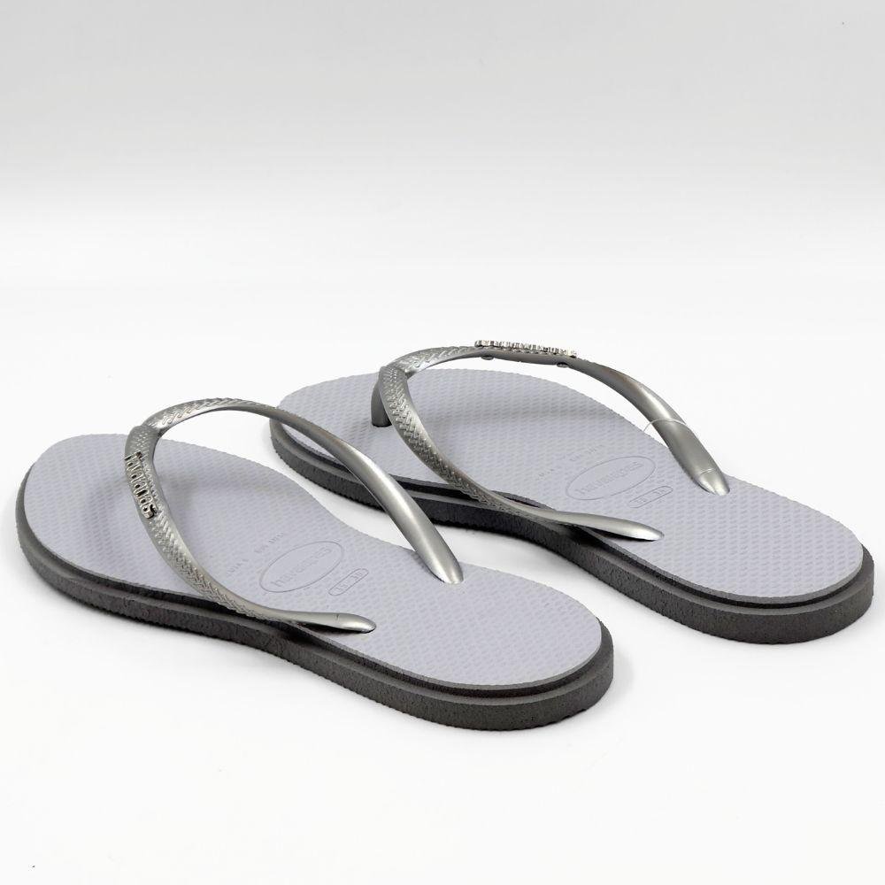 Chinelo Havaianas Slim Point Feminino Cinza Aço 3