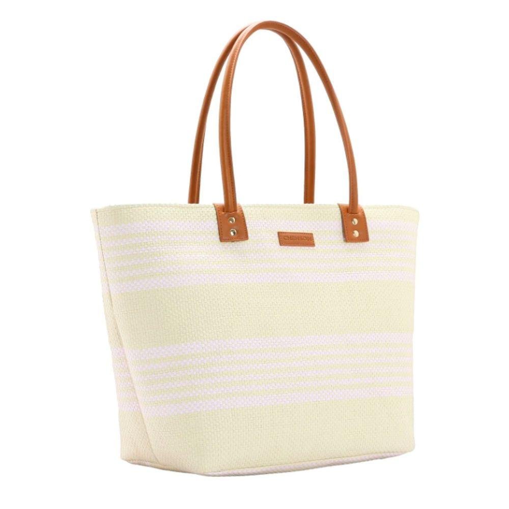 Bolsa de Praia Chenson Grande Sacola Palha Feminina