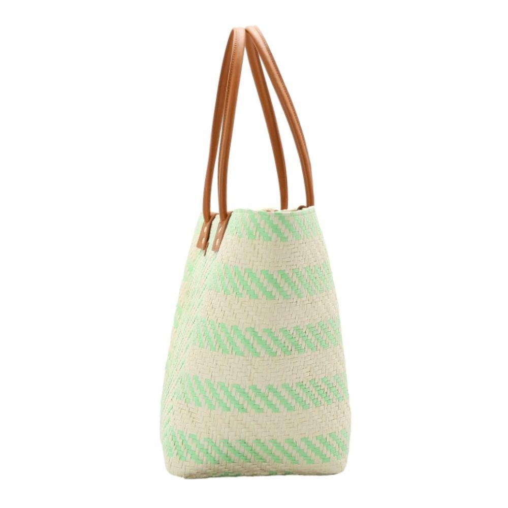 Bolsa de Praia Chenson Sacola Palha Grande Feminina Verde 2