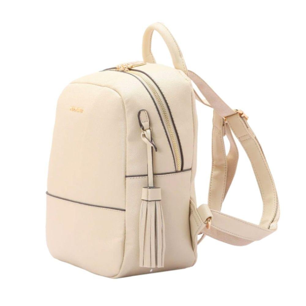 Mochila Chenson Pequena em P.u Feminina Bege 2