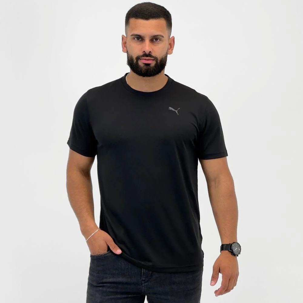 Camiseta Puma Dry Manga Curta Graphics Running Fast Masculina