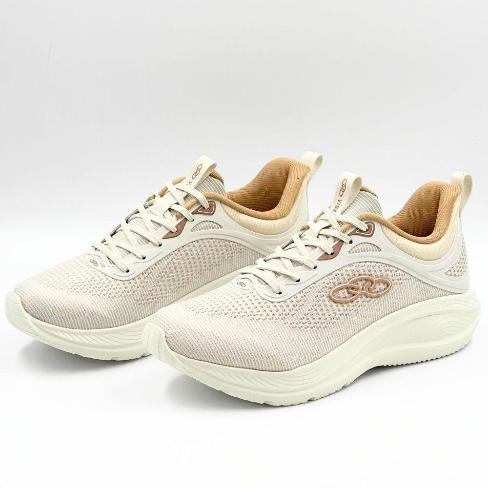 Tênis Olympikus Esportivo Vibe com Cadarço Feminino Arenito 2