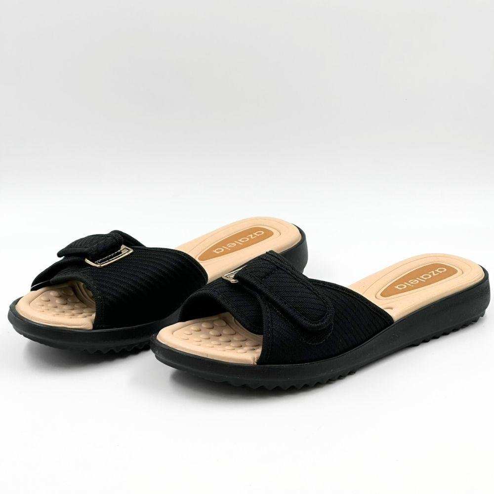 Tamanco Azaleia Slide Rasteira Feminina Preto 2