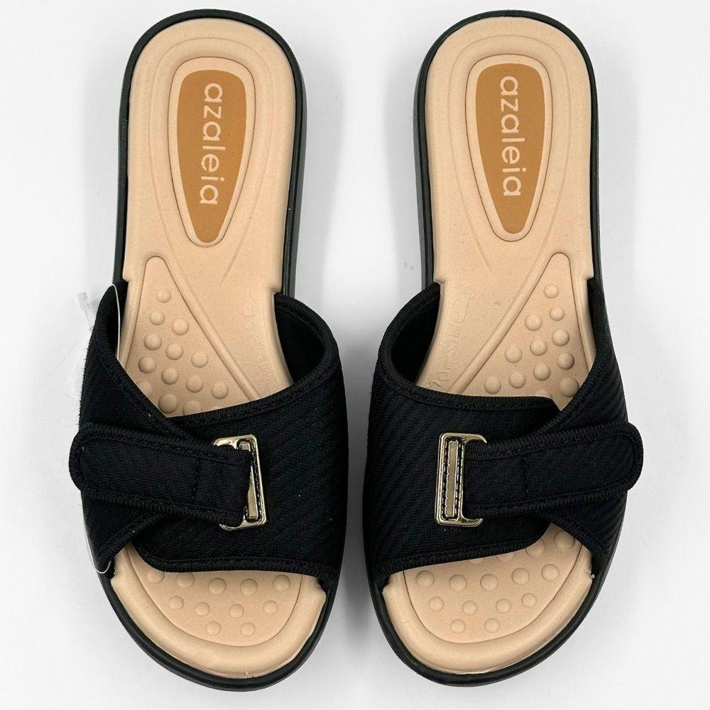 Tamanco Azaleia Slide Rasteira Feminina Preto 4