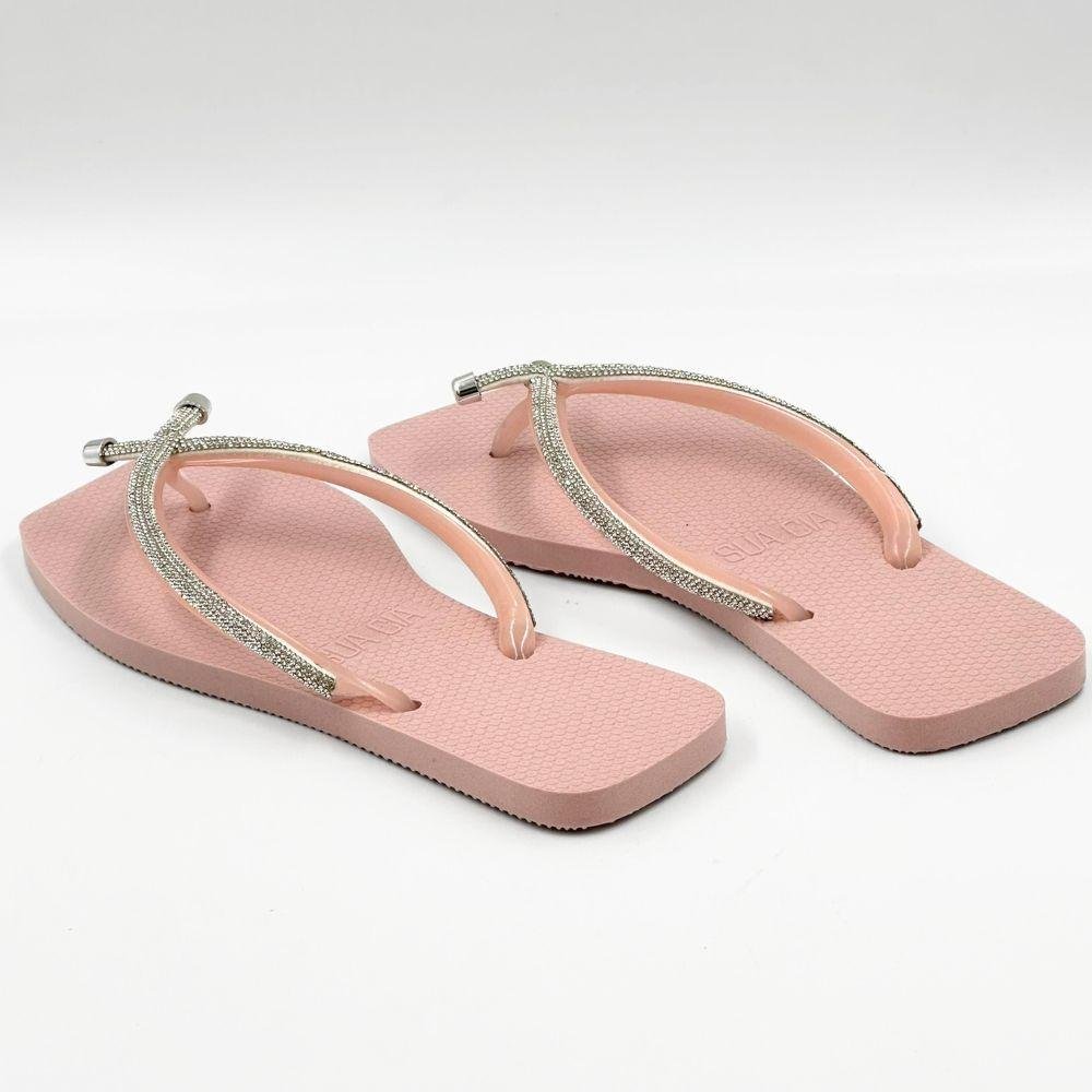 Chinelo Sua Cia com Strass Feminino Rosa 3