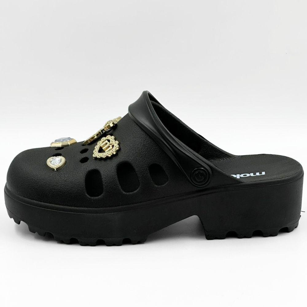 Sandália Moleca Babuch Tratorada Feminino Preto 2