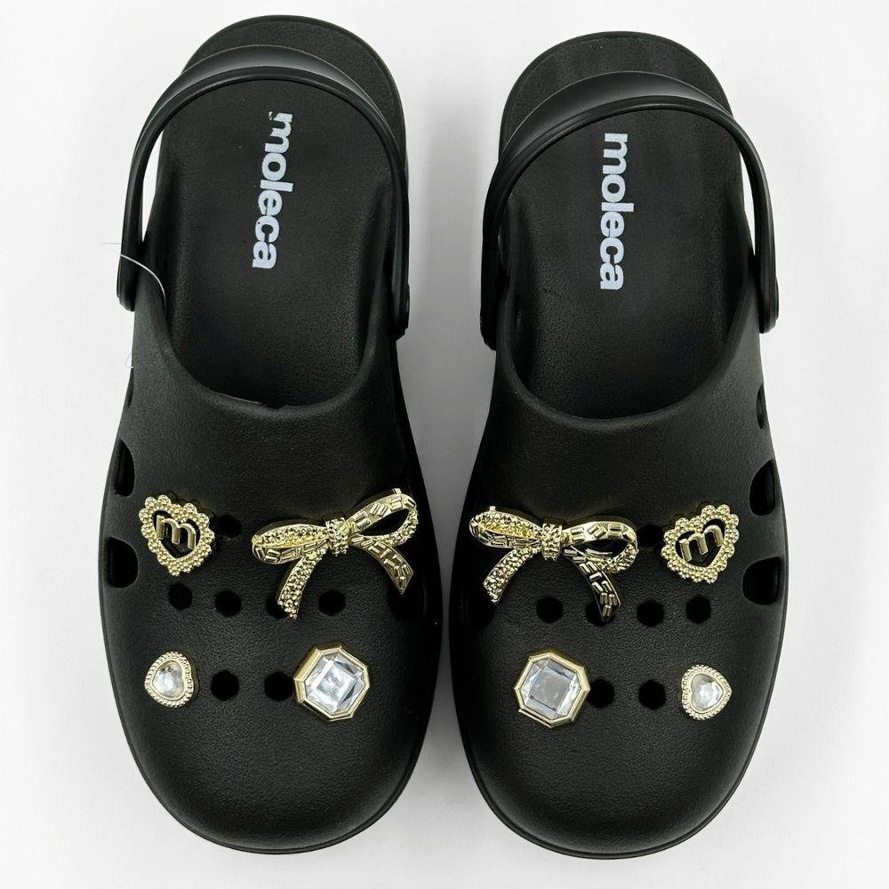 Sandália Moleca Babuch Tratorada Feminino Preto 5