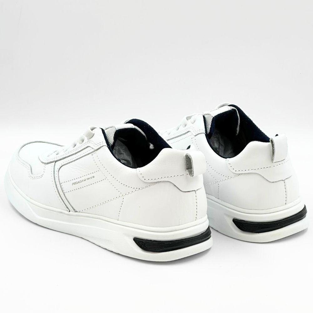 Sapatênis Pegada Com Cadarço Elástico Napa Soft Branco 3