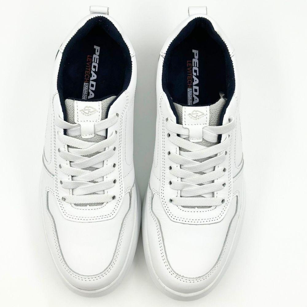 Sapatênis Pegada Com Cadarço Elástico Napa Soft Branco 4