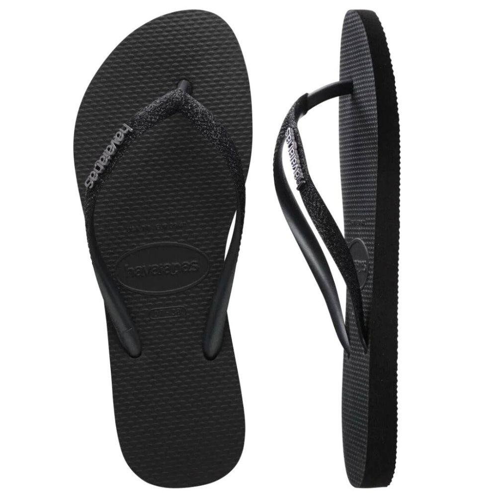 Chinelo Havaianas Slim Glitter Feminino Preto 4