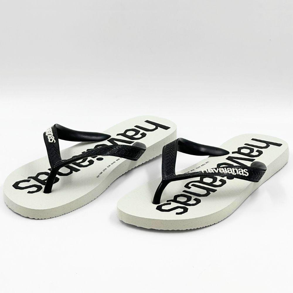 Chinelo Havaianas Top Logomania 2 Masculino Branco/Preto 2