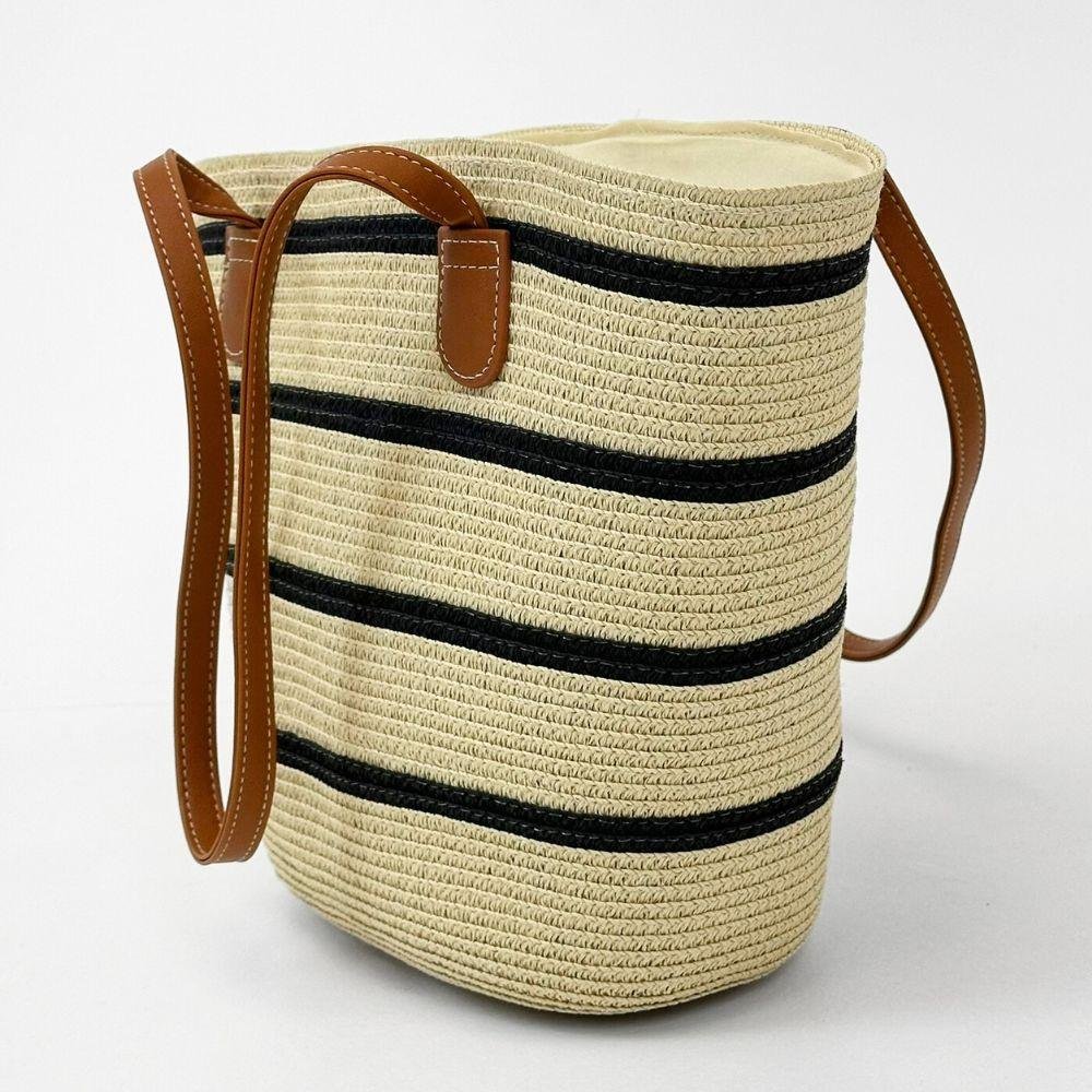 Bolsa De Praia Alice Palucci Sacola Feminina Bege/Caramelo 2