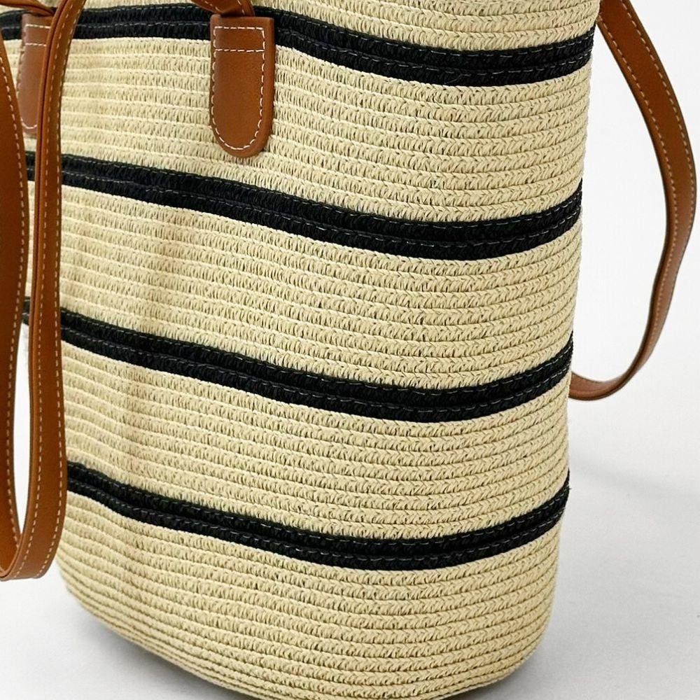 Bolsa De Praia Alice Palucci Sacola Feminina Bege/Caramelo 3