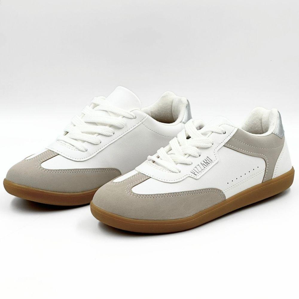 Tênis Vizzano Casual com Cadarço Feminino Branco/Cinza 2
