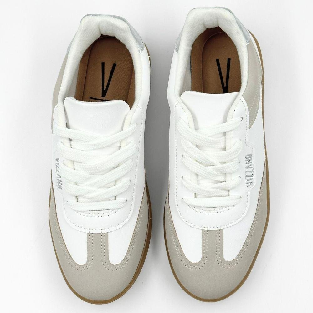 Tênis Vizzano Casual com Cadarço Feminino Branco/Cinza 4