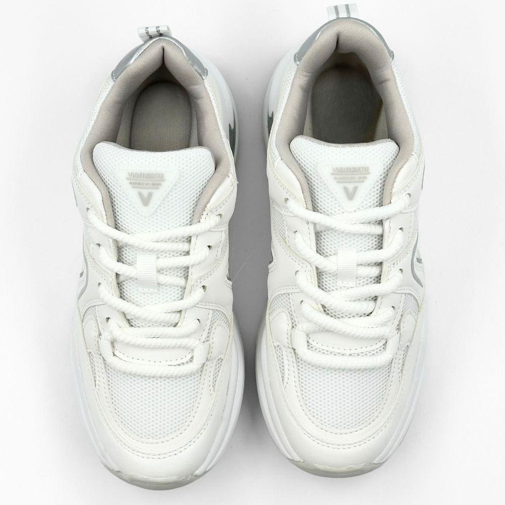 Tênis Via Marte Casual com Cadarço Feminino Branco/Prata 4