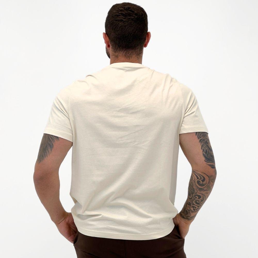 Camiseta Puma Manga Curta Gola Redonda Logo Tee Masculina Branco 3