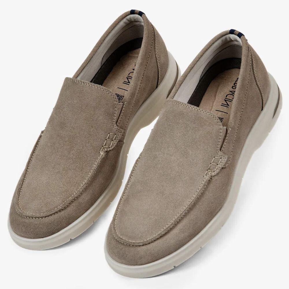 Sapato Ferracini Mocassim Malta Plus em Camurça Masculino Taupe 2