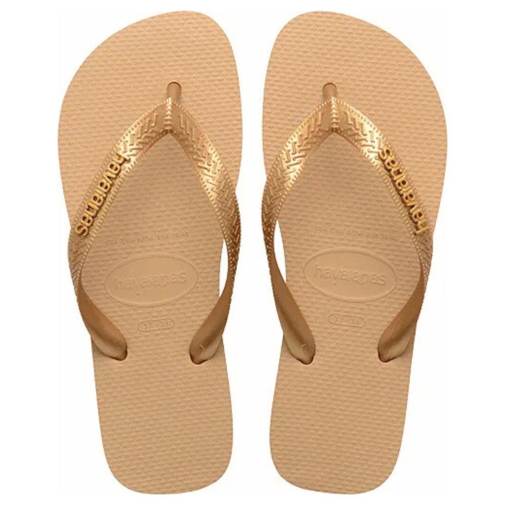Chinelo Havaianas Top Logo Metallic Tira Larga Feminino