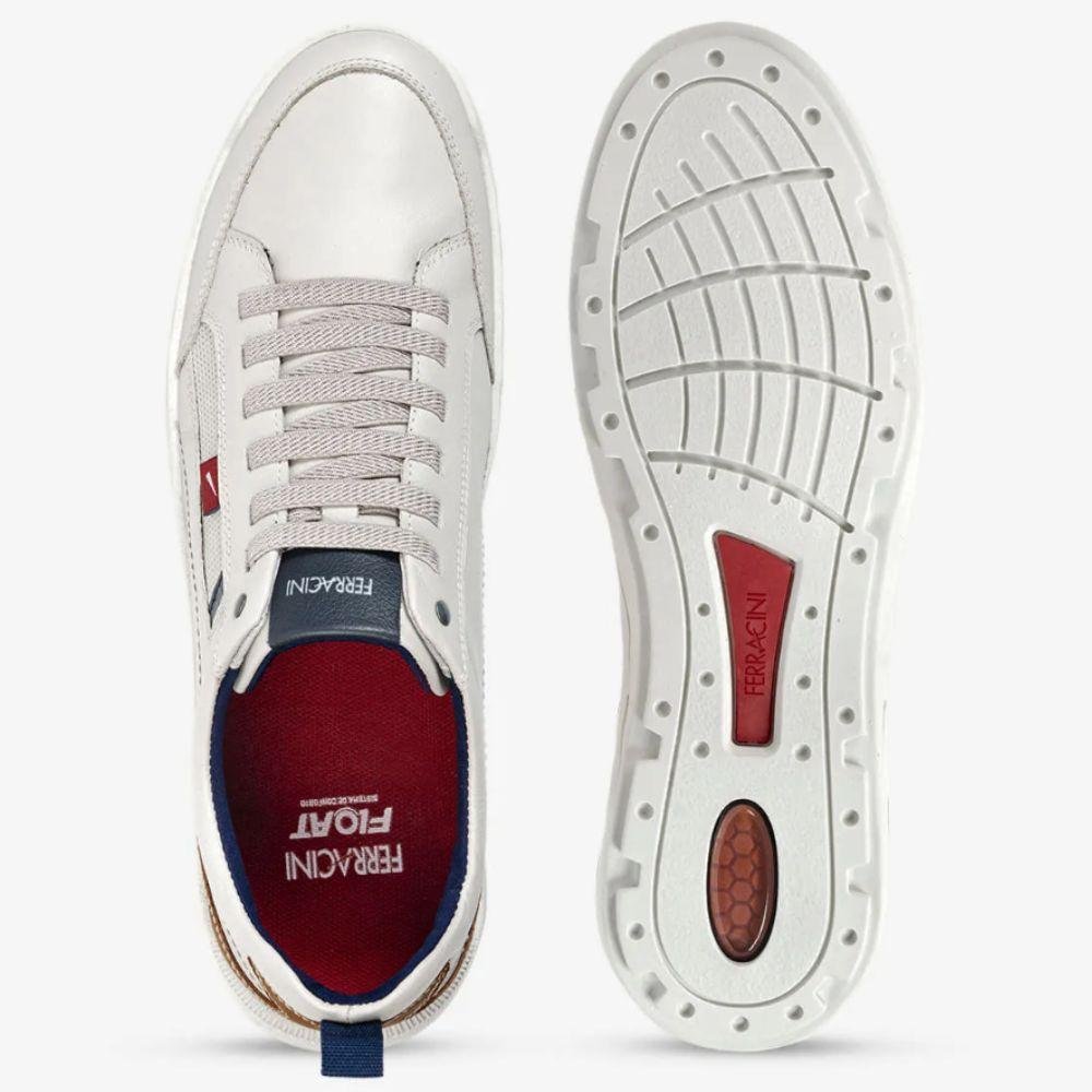 Sapatênis Ferracini Casual com Cadarço Elástico Masculino Branco 3