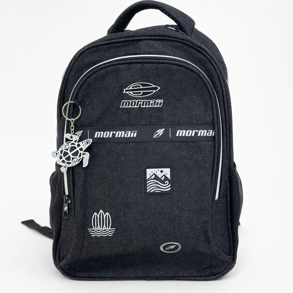 Mochila Mormaii Jeans Casual com Chaveiro Feminina