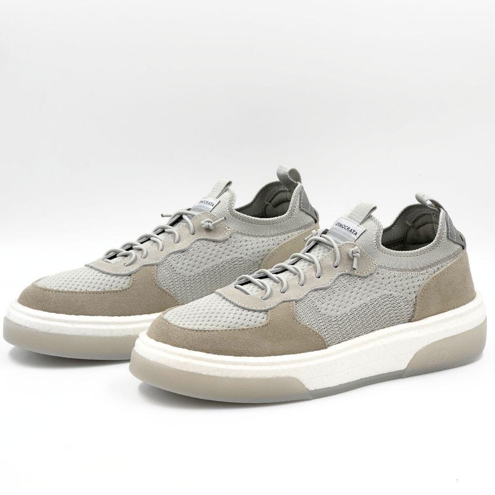 Sapatênis Democrata Beat Pulse com Cadarço Elástico Masculino Cinza 2