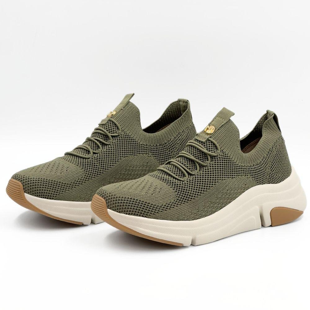 Tênis Modare Casual Slip em Knit Feminino Verde 2