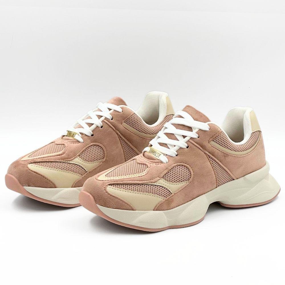 Tênis Vizzano Casual Flatform com Suede Feminino Nude 2