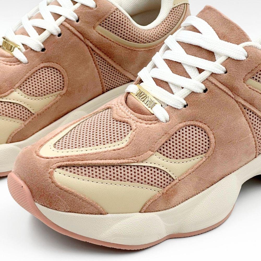 Tênis Vizzano Casual Flatform com Suede Feminino Nude 3