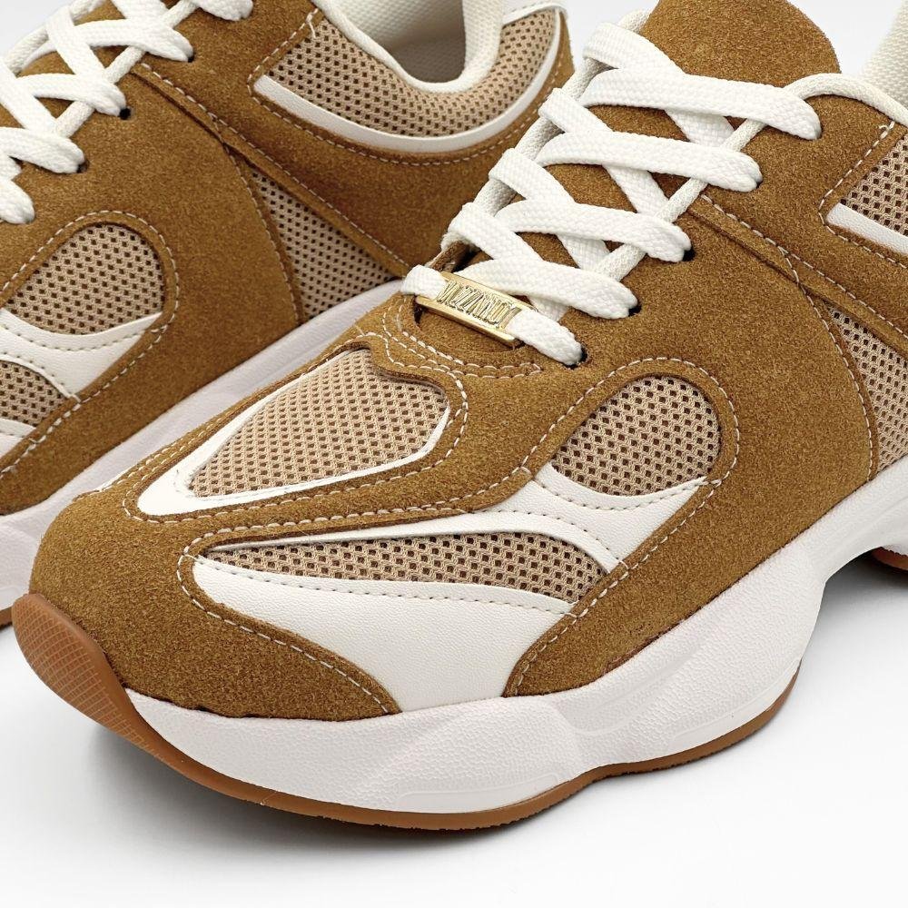 Tênis Vizzano Casual com Cadarço Flatform Feminino Marrom 3