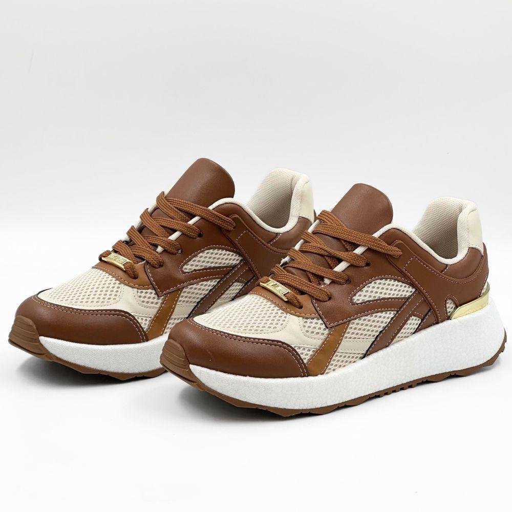 Tênis Vizzano Casual com Cadarço Feminino Marrom 2