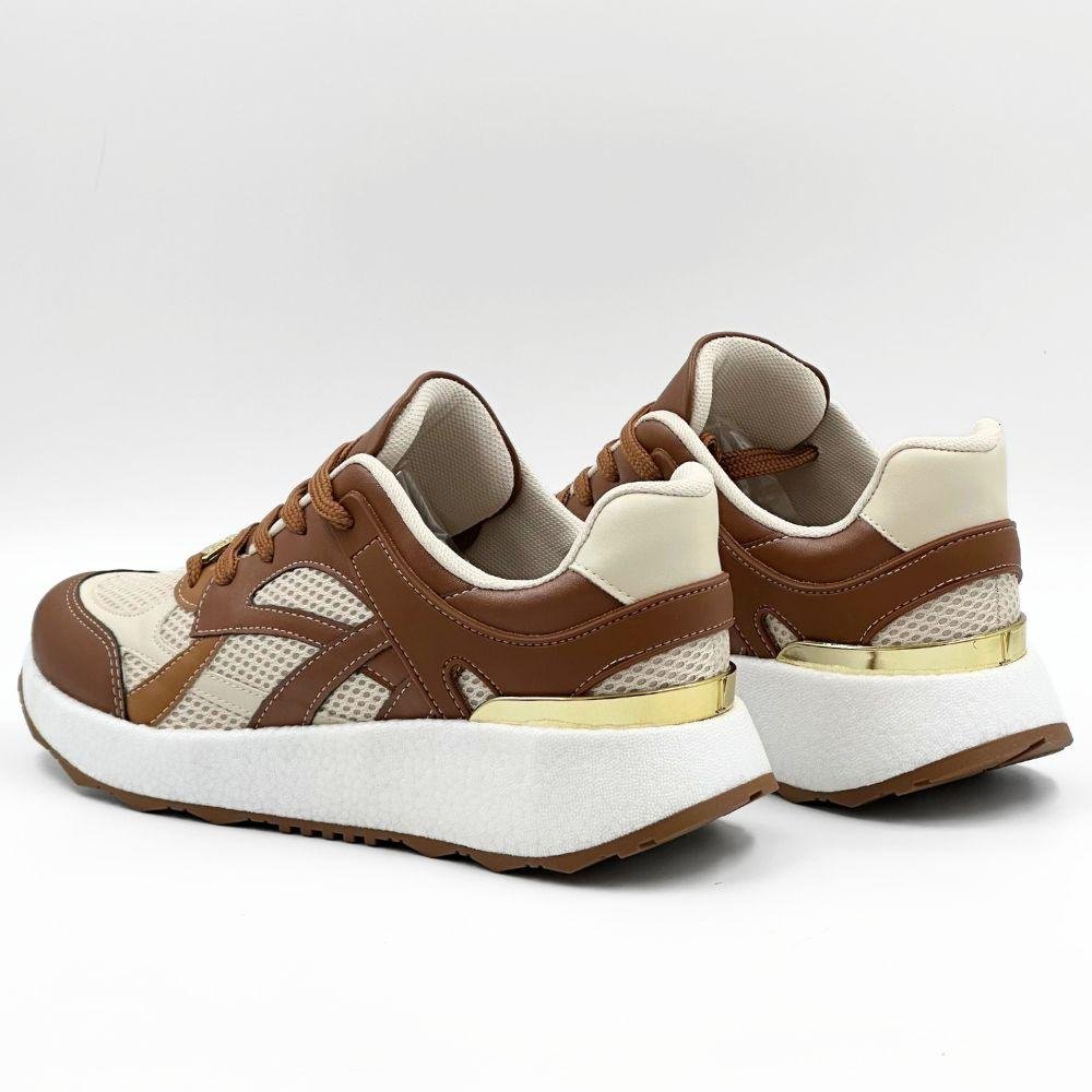 Tênis Vizzano Casual com Cadarço Feminino Marrom 4