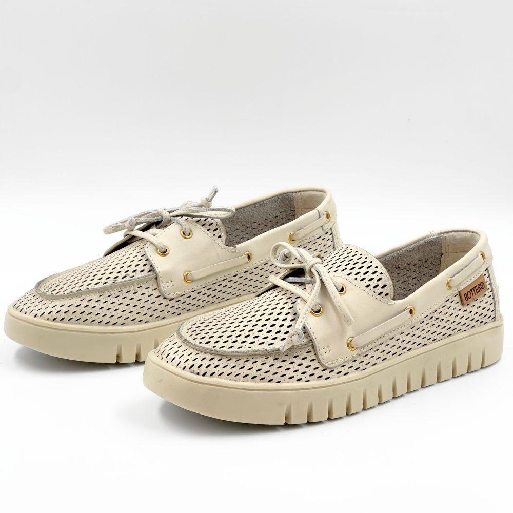 Sapato Bottero Mocassim com Cadarço Feminino Bege 2