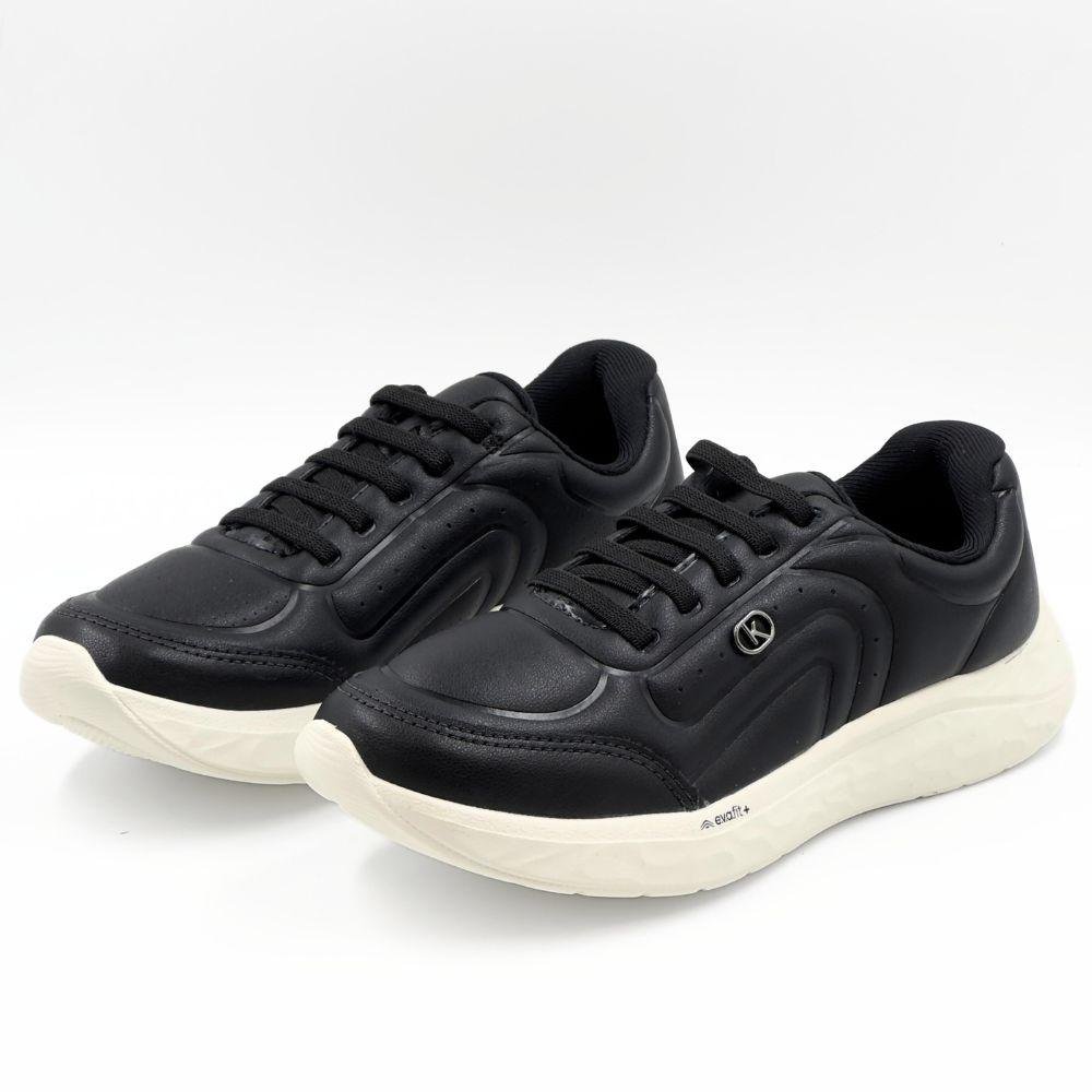 Tênis Kolosh com Cadarço Elástico Casual Feminino Preto 2