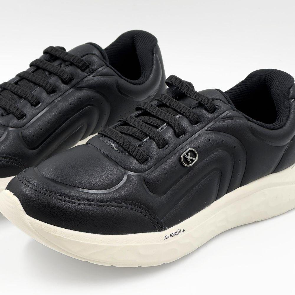 Tênis Kolosh com Cadarço Elástico Casual Feminino Preto 3