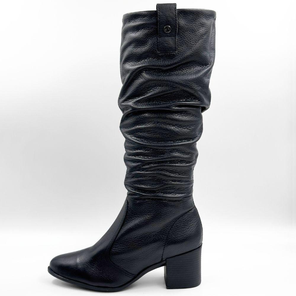 Bota Bottero Cano Alto Salto Bloco Médio Feminina