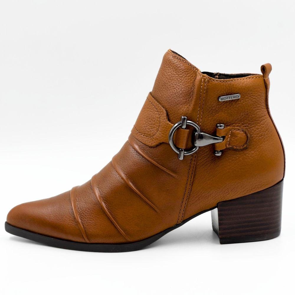 Bota Bottero Cano Curto Salto Bloco Médio Feminina
