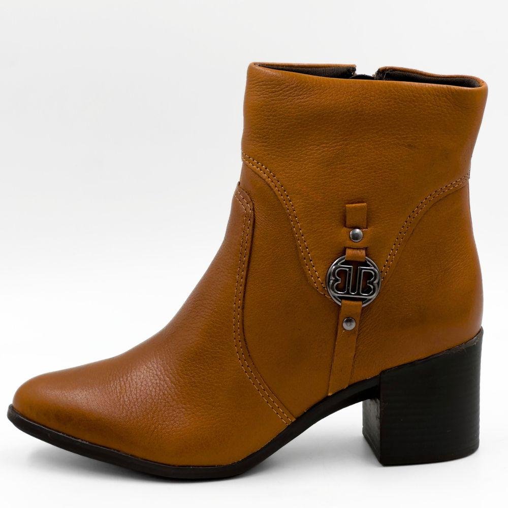 Bota Bottero Cano Curto Salto Médio Bloco Feminina