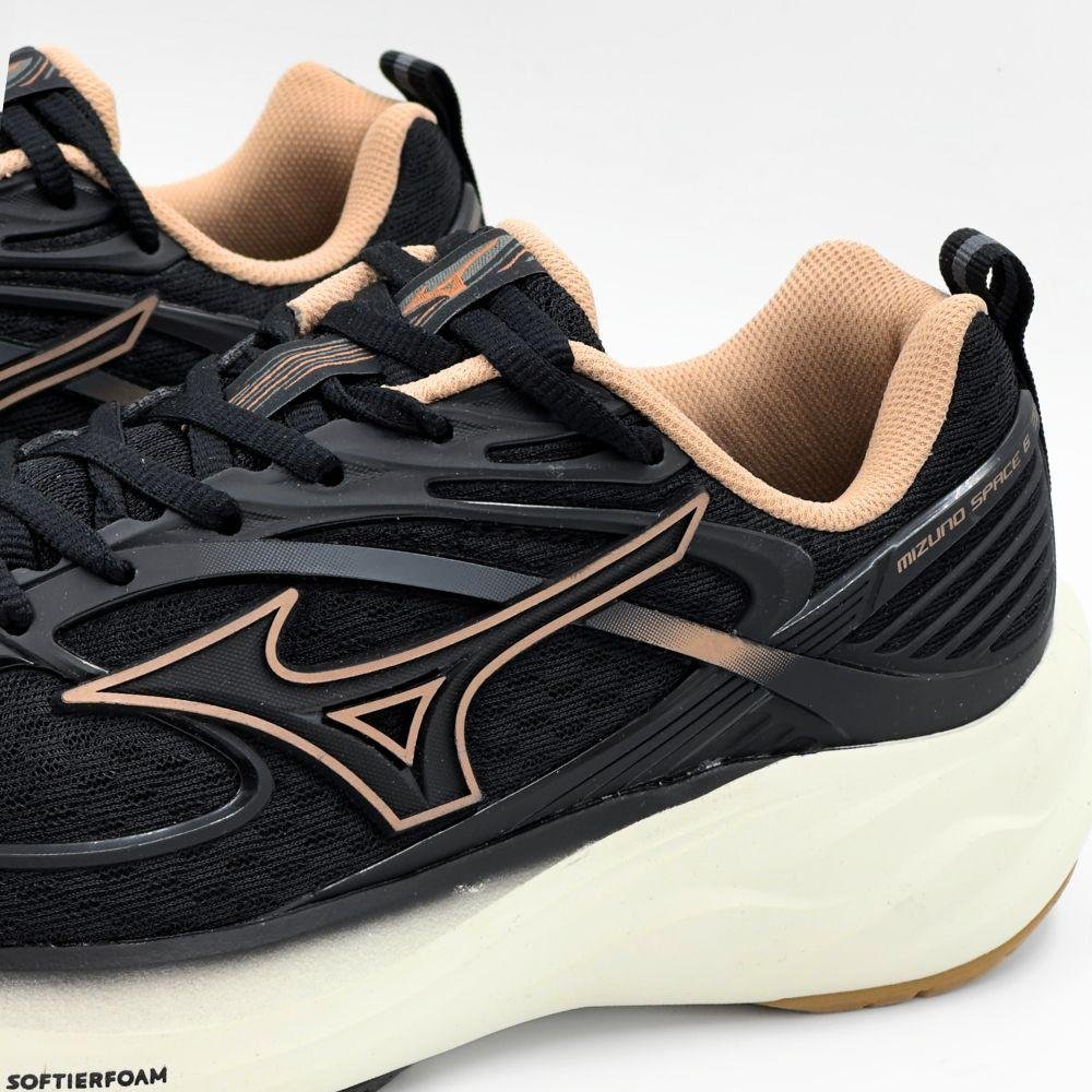 Tênis Mizuno Esportivo Space 6 com Cadarço Feminino Preto 3