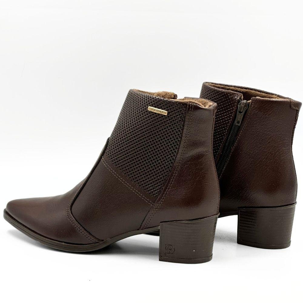 Bota Pegada Salto Bloco Médio Feminina Marrom 3