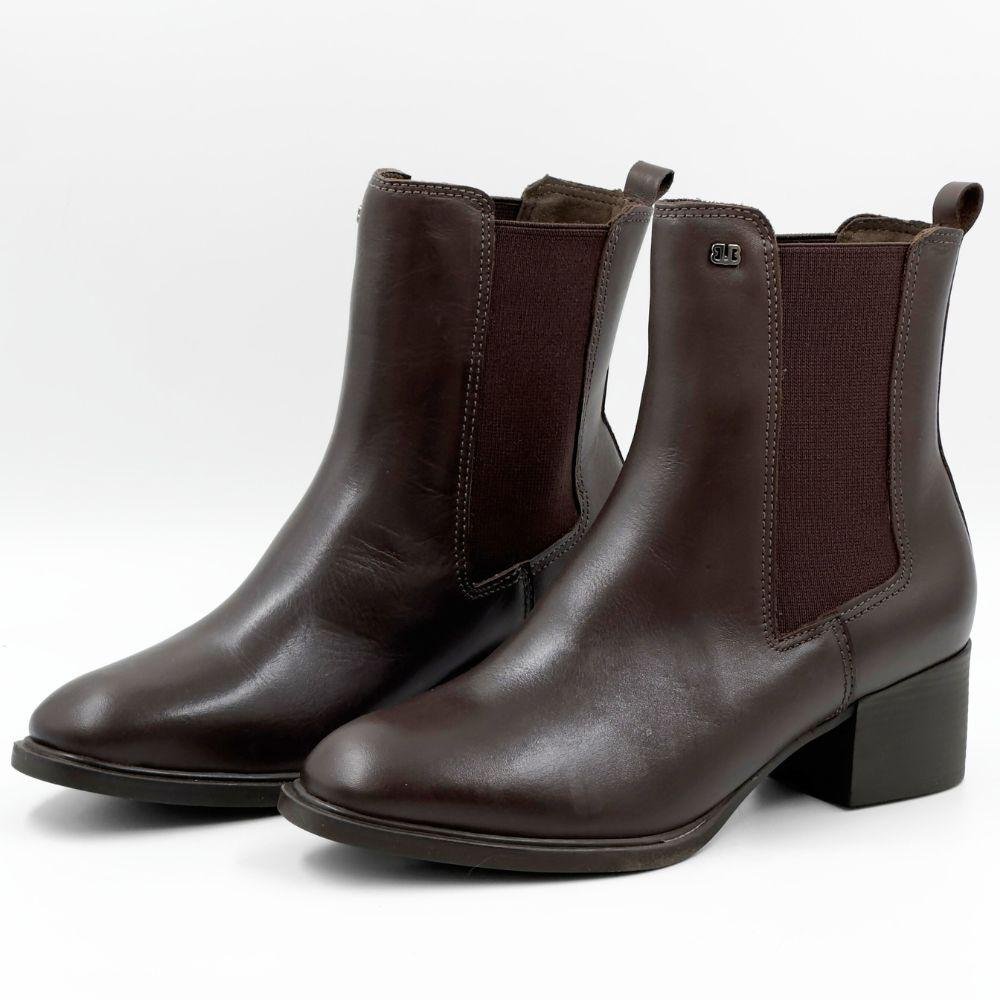 Bota Bottero Chelsea Cano Curto Salto Bloco Bottero Marrom 2
