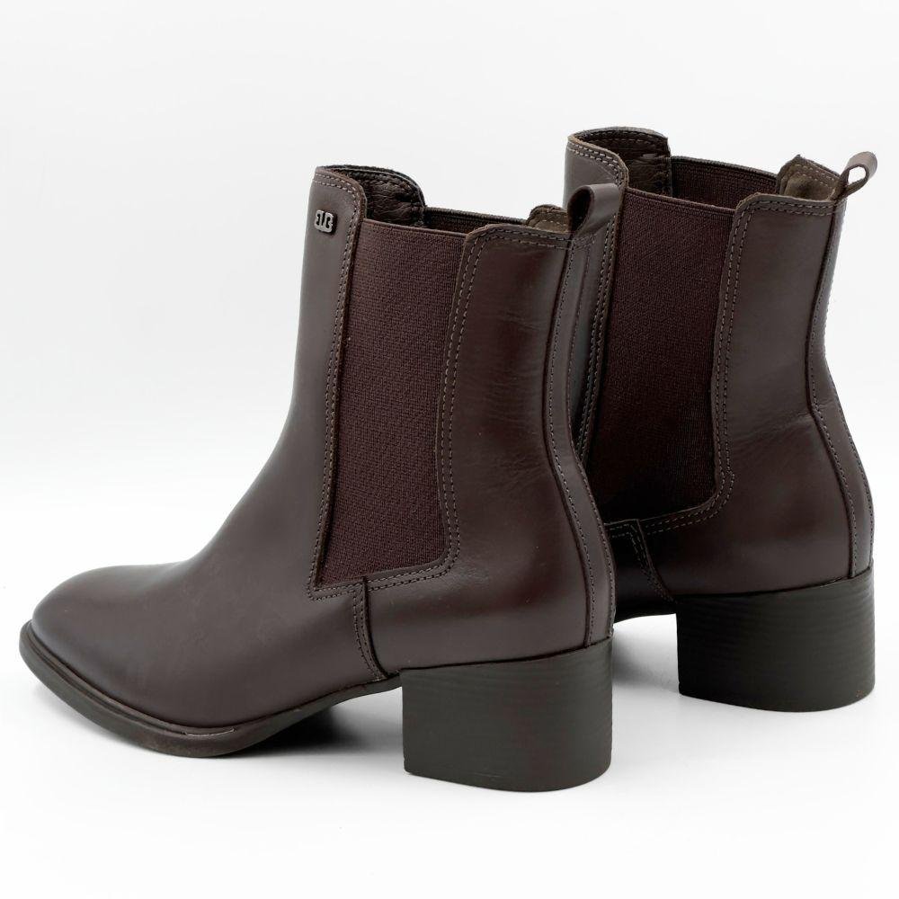 Bota Bottero Chelsea Cano Curto Salto Bloco Bottero Marrom 3